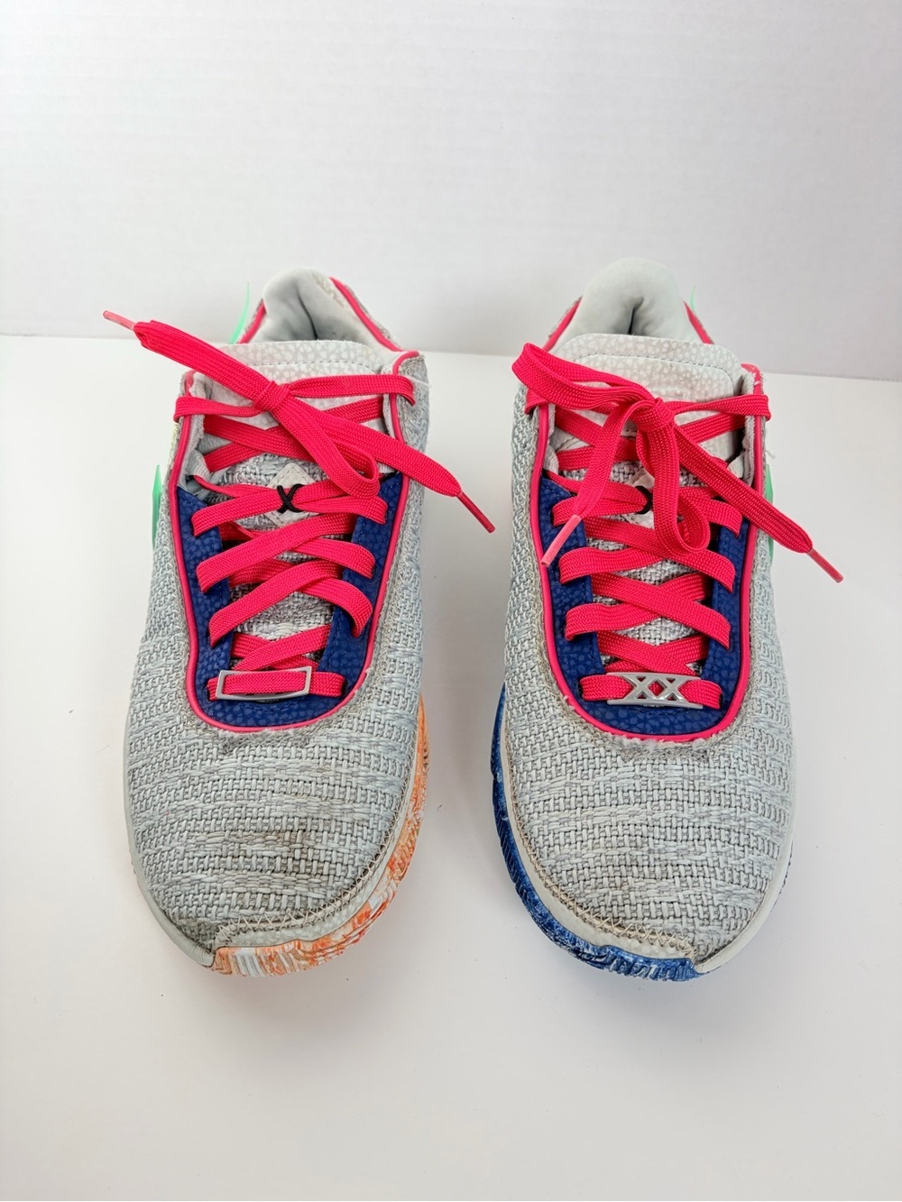 Nike Lifer Basketball Sneakers LeBron 20 Low Top Multicolor Grey Blue Size 7.5 - Picture 6 of 16